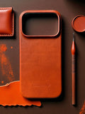 KindCase iPhone 17 PRO (Bright Tan) Natural Leather Case