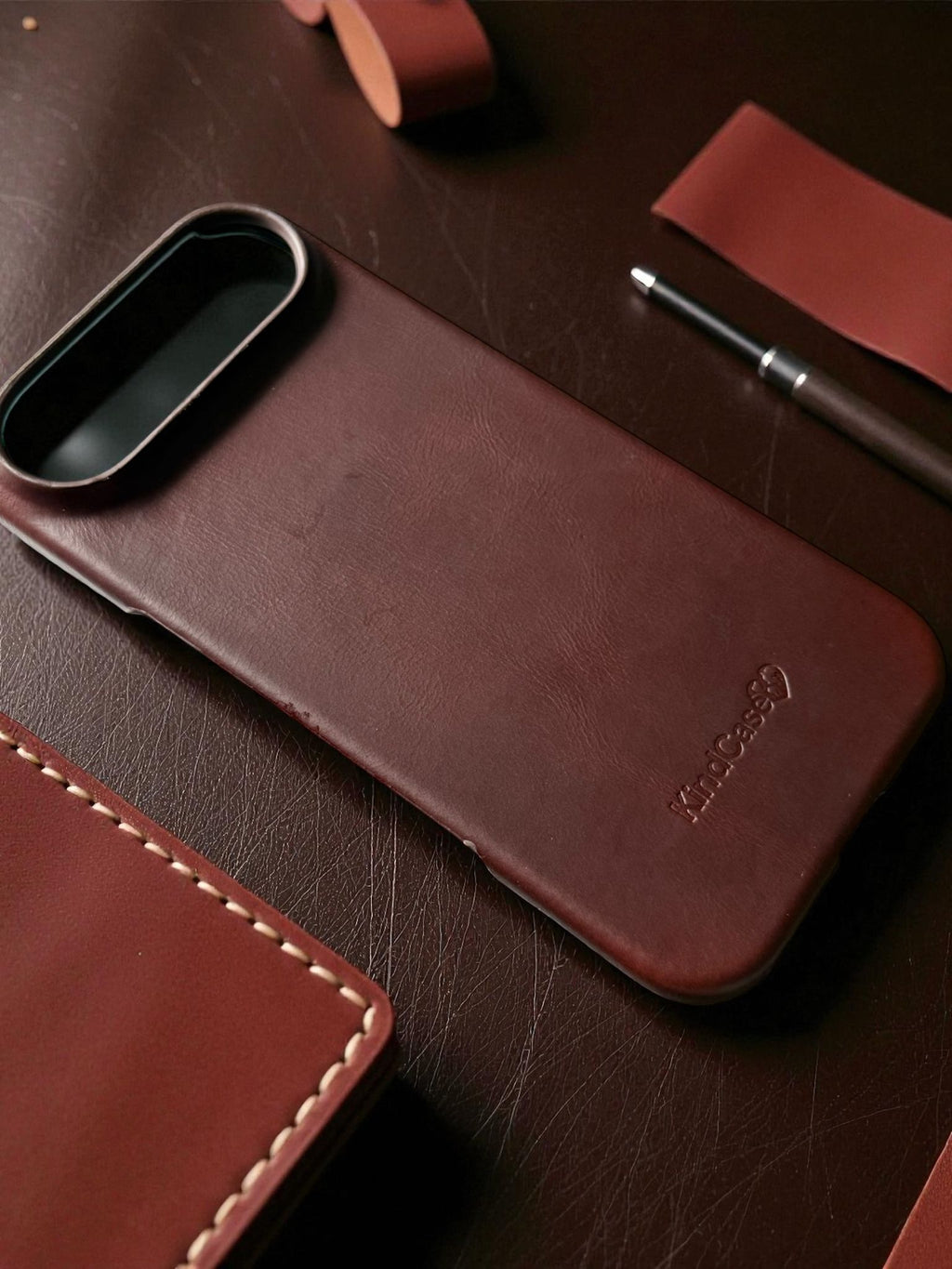 KindCase iPhone Air (Brown Classic) Natural Leather Case