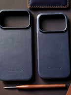 KindCase iPhone 17 PRO (Navy Blue) Natural Leather Case